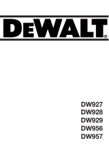 DeWalt DW929 T 11 Le manuel du propriétaire
