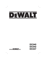 DeWalt DC542 Manuel utilisateur