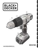 Black & Decker 2-Gang Akku-Schlagbohrschrauber 18 Volt BDCH188N -ohne Akku und Ladegerät Manuel utilisateur