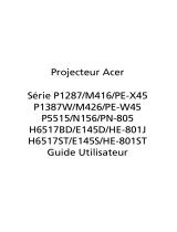 Acer P1287 Manuel utilisateur