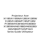 Acer X1185 Manuel utilisateur