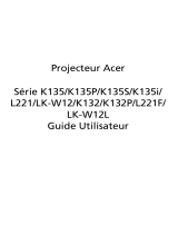 Acer K135 Manuel utilisateur