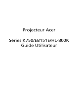 Acer K750 Manuel utilisateur