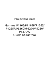 Acer P1265 Le manuel du propriétaire