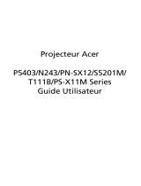 Acer P5403 Manuel utilisateur