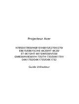 Acer H7850 Manuel utilisateur