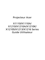 Acer X1110 Manuel utilisateur