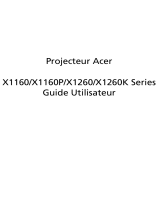 Acer X1160 Manuel utilisateur