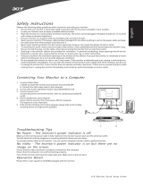 Acer X163WL Guide de démarrage rapide