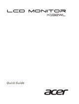 Acer K192WL Guide de démarrage rapide