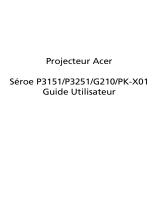 Acer P3251 Manuel utilisateur