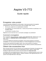 Acer Aspire V3-772G Guide de démarrage rapide