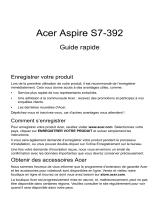 Acer Aspire S7-392 Guide de démarrage rapide