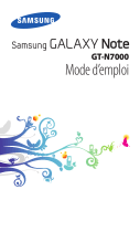 Samsung GT-N7000 Manuel utilisateur