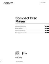 Sony CDP-LSA1 Le manuel du propriétaire