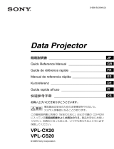 Sony VPL-CS20 Projektor Le manuel du propriétaire