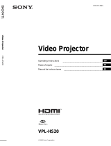 Sony VPLHS20 - Cineza Digital Home Entertainment LCD Projector Le manuel du propriétaire