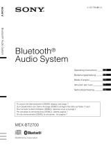 Sony MEX-BT2700 Le manuel du propriétaire