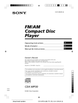 Sony CDX-MP30 Mode d'emploi