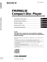 Sony CDX-M850MP Le manuel du propriétaire