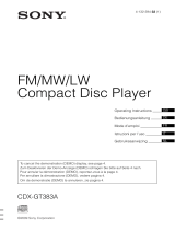 Sony CDX-GT383A Le manuel du propriétaire