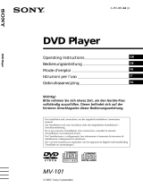 Sony MV-101 Le manuel du propriétaire
