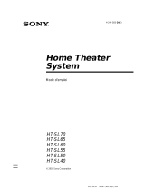 Sony HT-SL40 Mode d'emploi