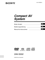 Sony DAV-S550 Le manuel du propriétaire