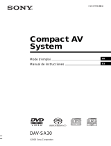 Sony DAV-SA30 Manuel utilisateur