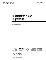 Sony DAV-C700 Mode d'emploi