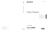 Sony VPL-HW50ES Le manuel du propriétaire