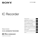 Sony ICD-SX78 Mode d'emploi