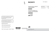 Sony SLT-A77K Le manuel du propriétaire
