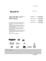 Sony UBP-X800 Le manuel du propriétaire