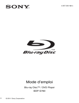 Sony BDP-S780 Le manuel du propriétaire