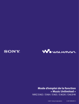 Sony NWZ-S763BT Le manuel du propriétaire