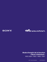 Sony NWZ-A864 Le manuel du propriétaire