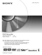 Sony rdr hx919 dvd recorder Le manuel du propriétaire