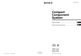 Sony CMT-101 Manuel utilisateur