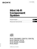 Sony MHC-RXD7 Mode d'emploi