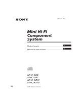 Sony MHC-GR7J Mode d'emploi