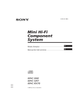 Sony MHC-GR7 Mode d'emploi
