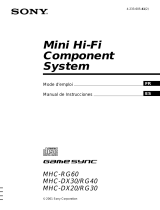 Sony MHC-RG40 Mode d'emploi
