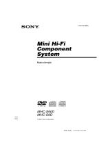 Sony MHC-S9D Mode d'emploi