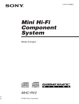 Sony MHC-RV2 Mode d'emploi