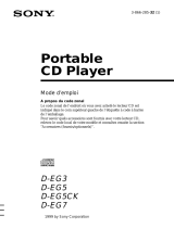 Sony D-EG7 Le manuel du propriétaire