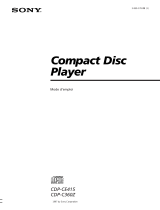 Sony CDP-CE415 Le manuel du propriétaire