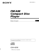 Sony cdx 4250 Le manuel du propriétaire