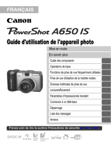 Canon Powershot A650 IS Le manuel du propriétaire
