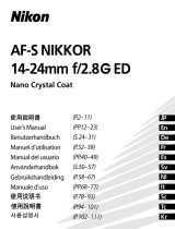 Nikon AF-S 14-24mm f/2.8G ED Nikkor Le manuel du propriétaire
